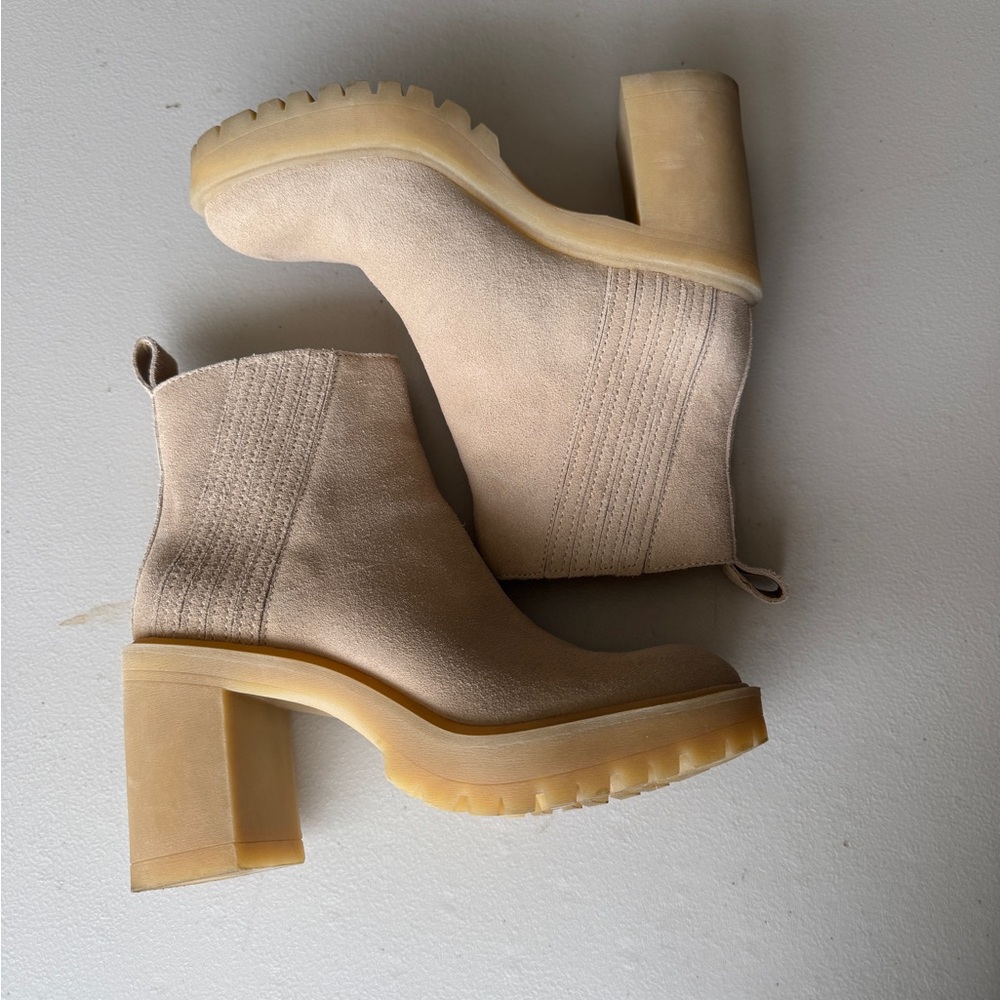 Dolce Vita Beige Ankle Boots